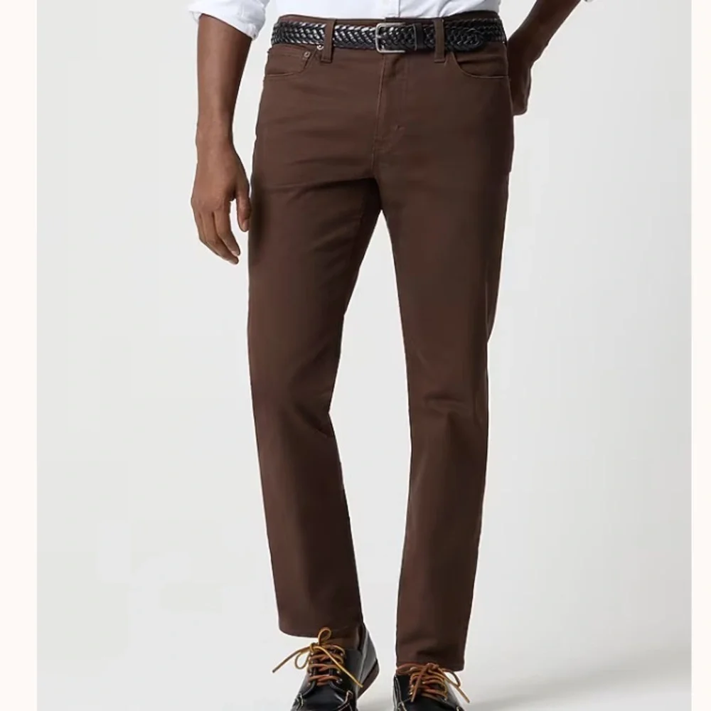 J crew espresso Straight-fit garment-dyed five-pocket pant